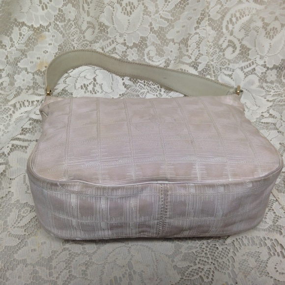 Chanel Beige Jacquard Small Hand Bag 9in x 6in x - Picture 7 of 10